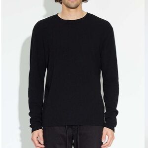 Cotton Citizen Hendrix Crew Long Sleeve Thermal Shirt Jet Black‎ Men's XXL NWT